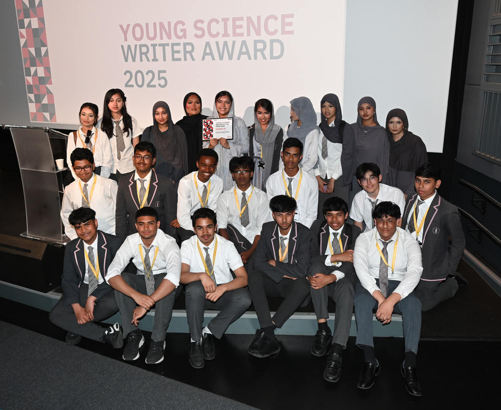 Faizah Tasnim Suha and her class at YSWA ceremony
