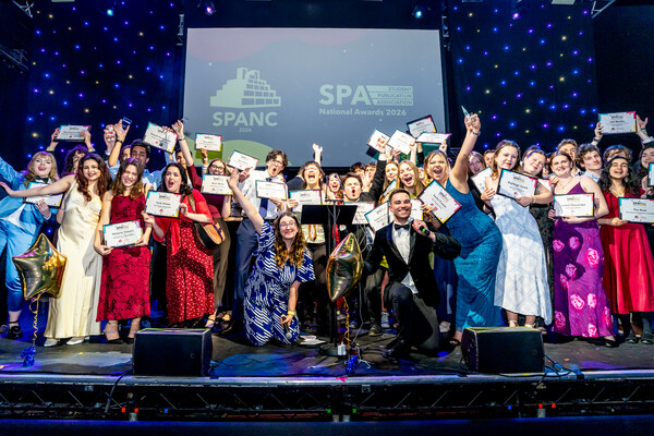 Winners of SPA awards on stage