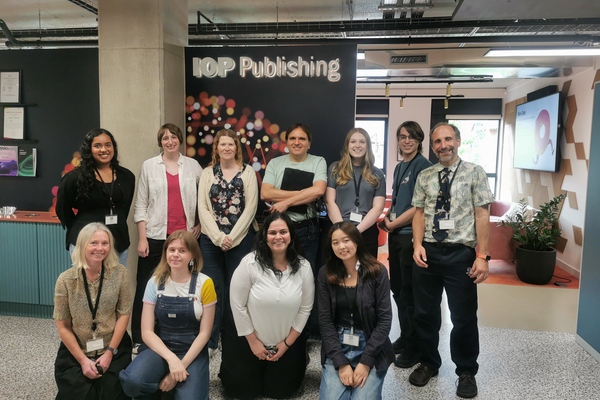 Andy Extance, Anoushka Sinha and the group of people that attended the training event