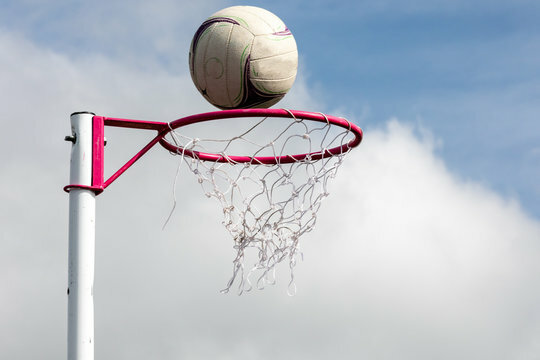 Netball and hoop
