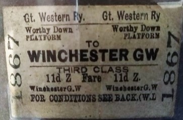 Old rail ticket