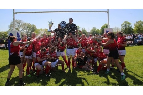 Rugby team celebrates
