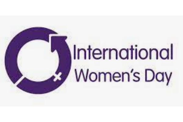 logo and words international womens day