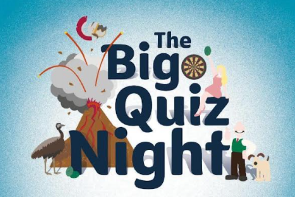 poster saying the big quiz night