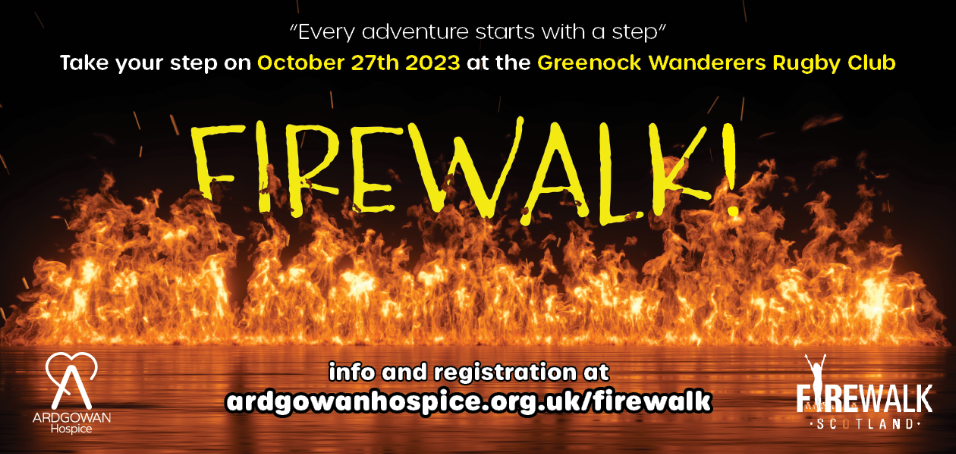 Leaflet showing fire and firewalk details