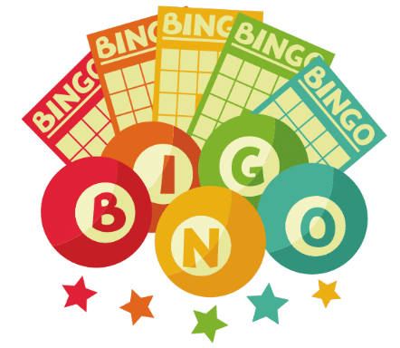 Bingo books, balls and coloured stars