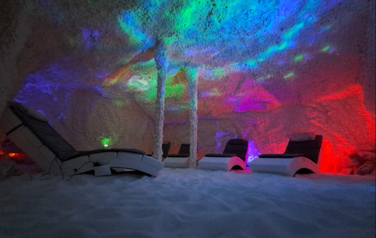 Picture of light up salt cave