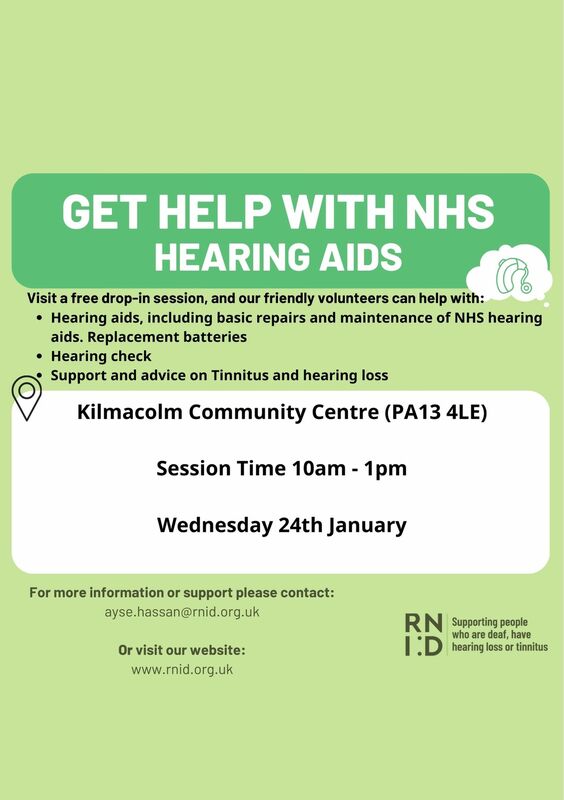 Poster re help with NHS hearing aids