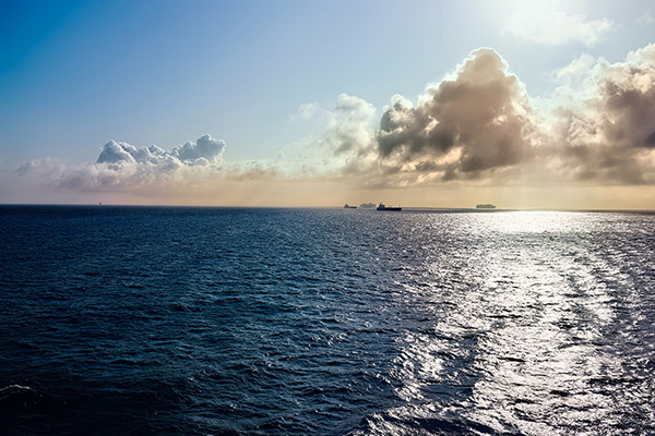 An image of the English channel.