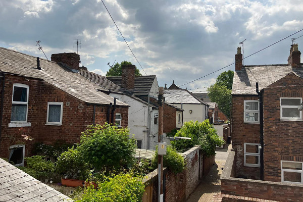 Houses on a terraced street