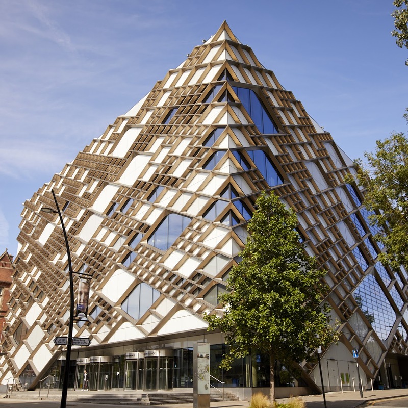 Exterior image of The Diamond building, Sheffield