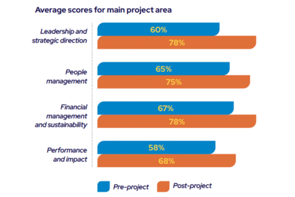 Journey to Excellence results by main consultancy project area only table