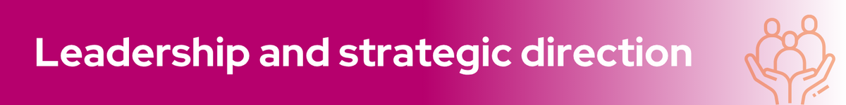 graphic for week one of charity management month - leadership and strategic direction