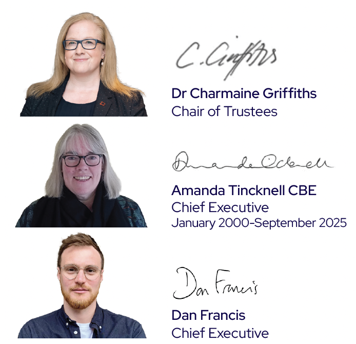 Charmaine Griffiths, Amanda Tincknell and Dan Francis