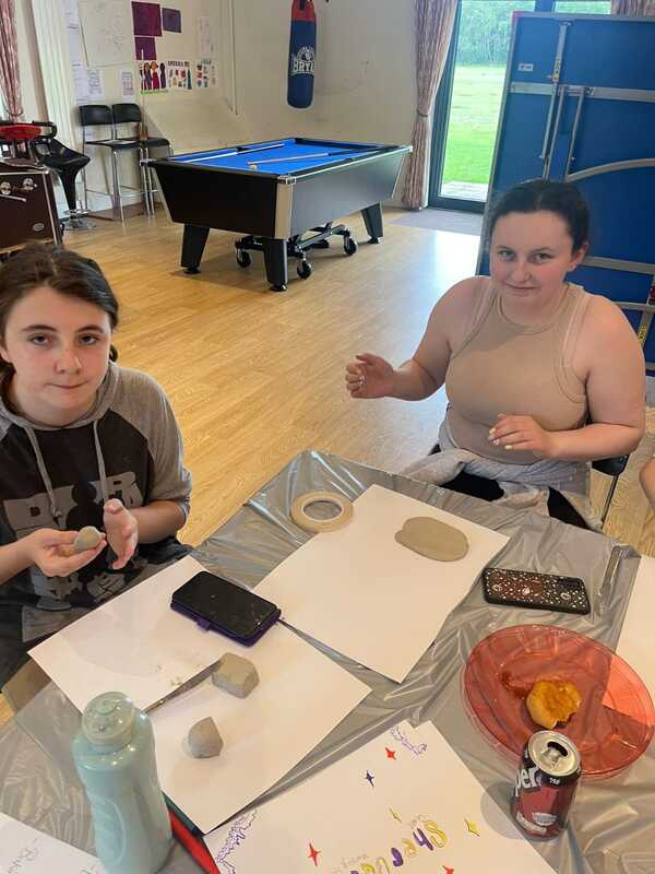 Children doing arts and crafts