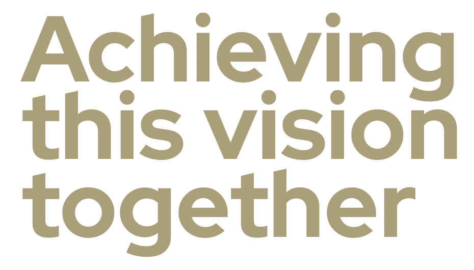 Achieving this vision together