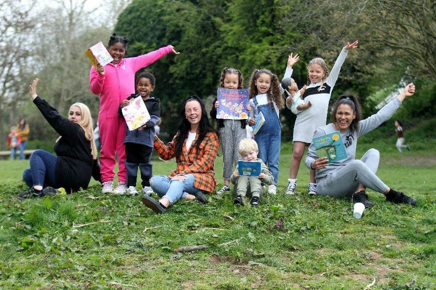 Read With Me Group of children with books