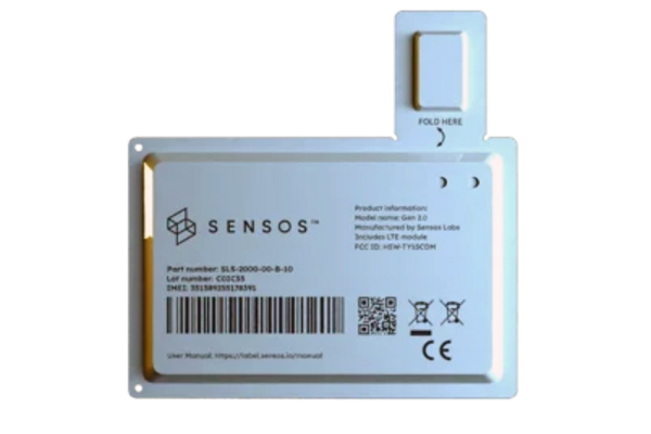 Sensos Label for tracking logistics