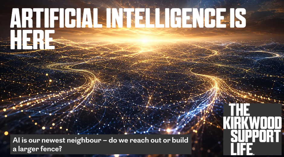 Picture saying Artificial Intelligence is here 
