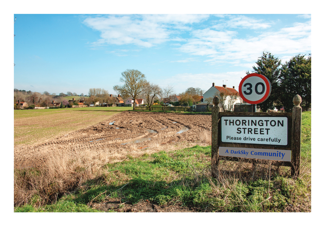 Proposed signage on entering the hamlet photo credit Dedham Vale Dark Skies campaign