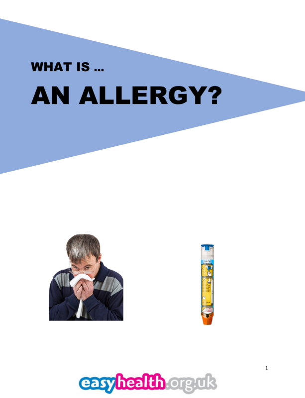 What is an allergy easy read leaflet Easy Health