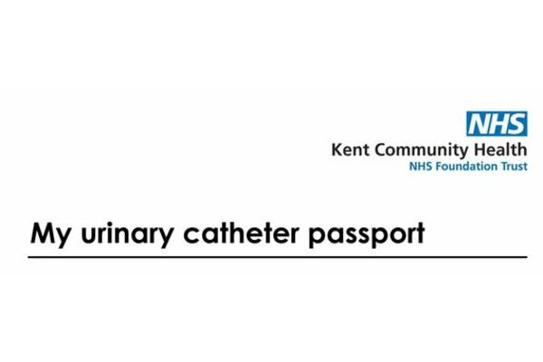 This image has the writing "My urinary catheter passport"