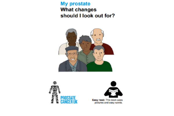 The image shows a picture of 5 different people, with the words "My Prostate, what changes should I look for?