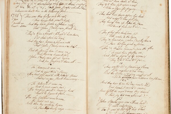 Robert Burns's manuscript volume known as the First Commonplace Book