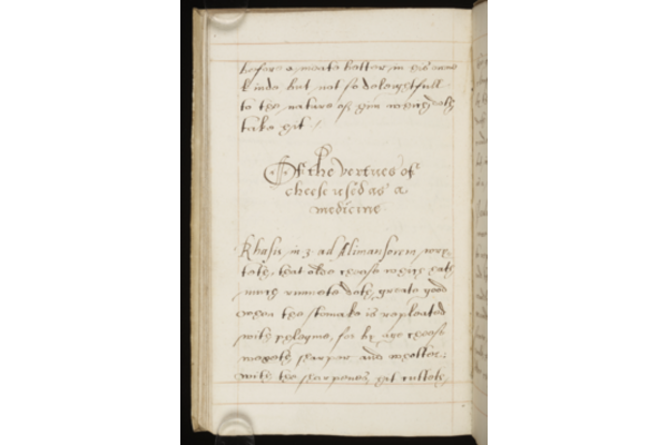 'Of the vertues of cheese used as a medicine'