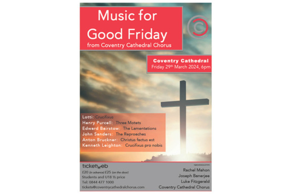 Poster for Music for Good Friday at Coventry Cathedral