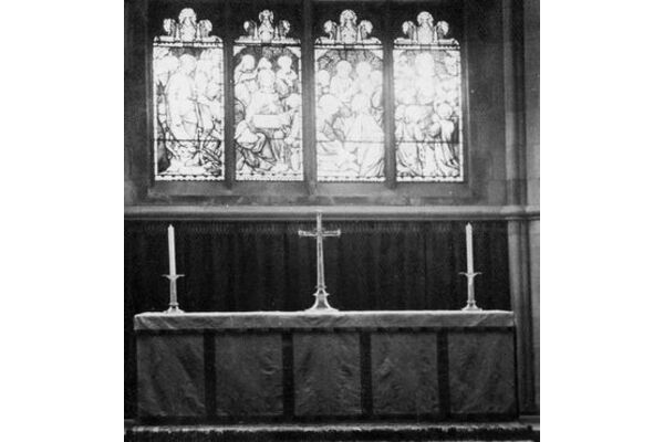 Communion table in old Coventry Cathedral