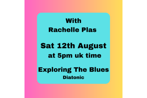With Rachelle Plas - Sat 12th august 5pm UK time