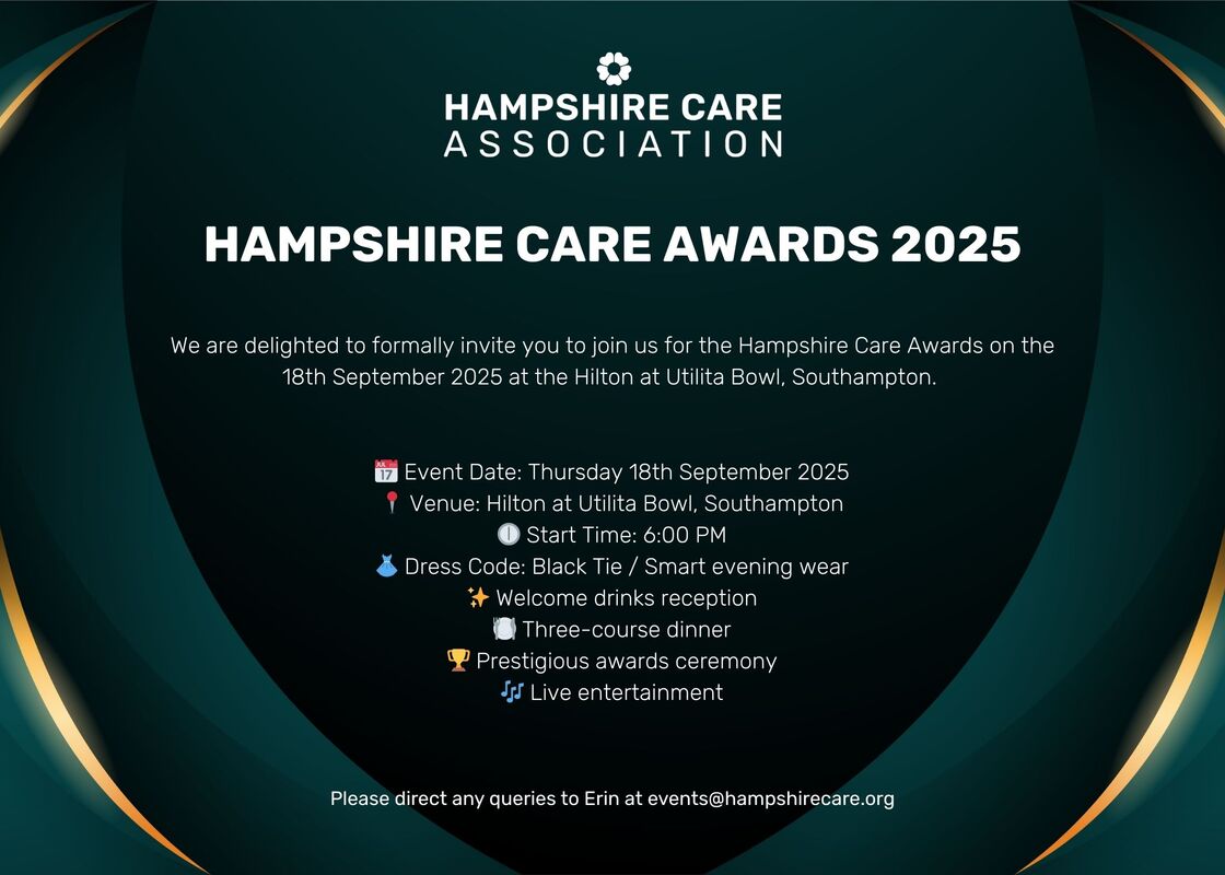 Hampshire Care Awards Virtual Invitation