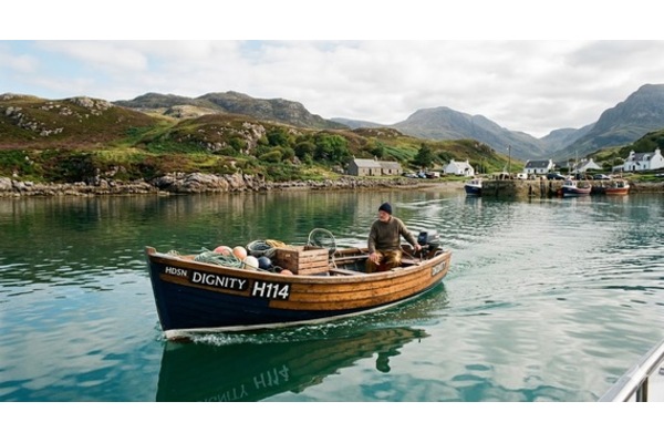 Picture of a small boat called Dignity