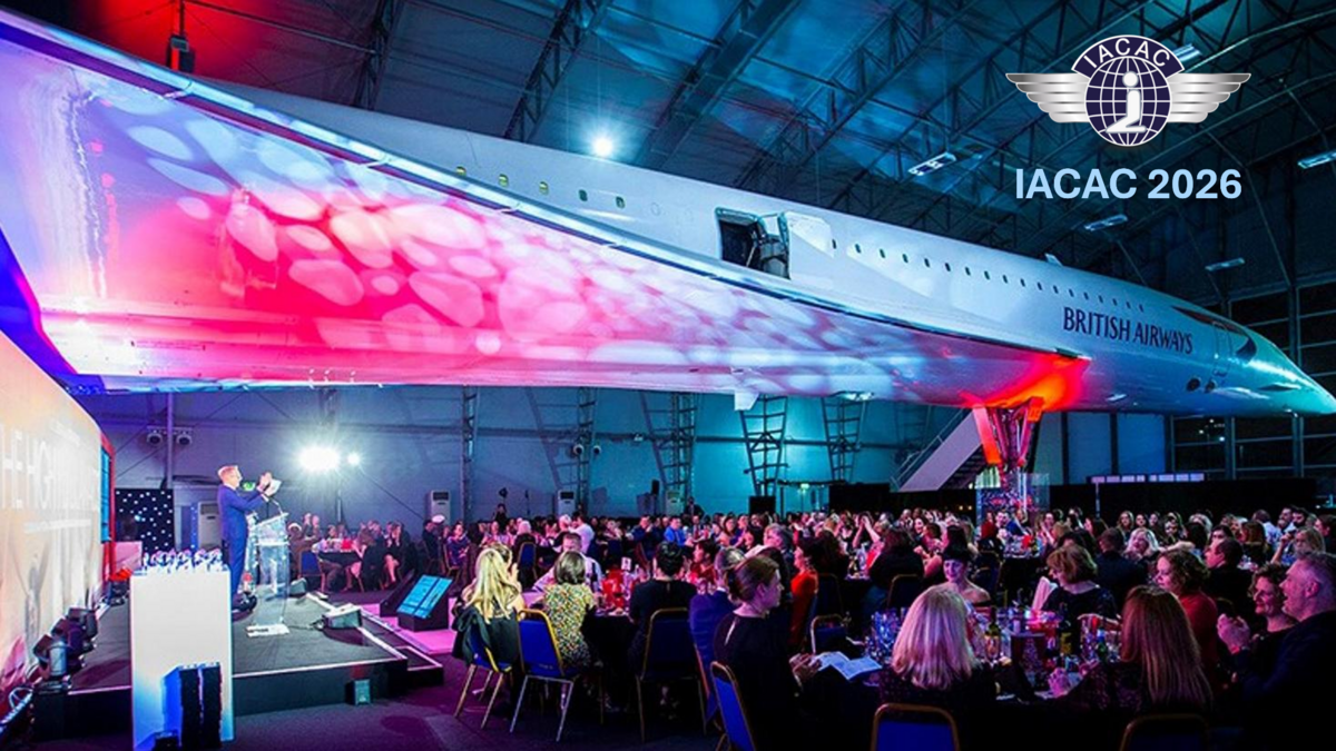 The Concorde Hangar with a celebration event taking place below