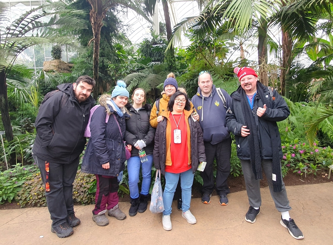 A group of friends at Wisley Gardens
