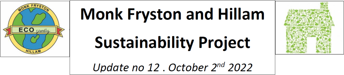 Monk Fryston and Hillam Sustainability Project Update #12