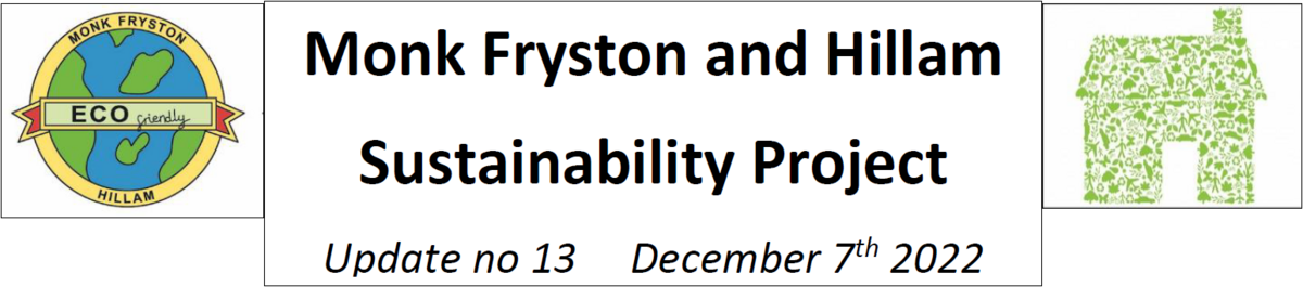 Monk Fryston and Hillam Sustainability Project Update #13