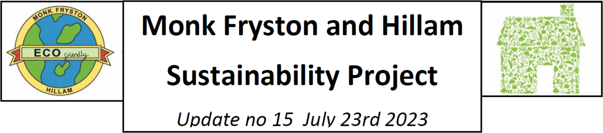 Monk Fryston and Hillam Sustainability Project Update #15