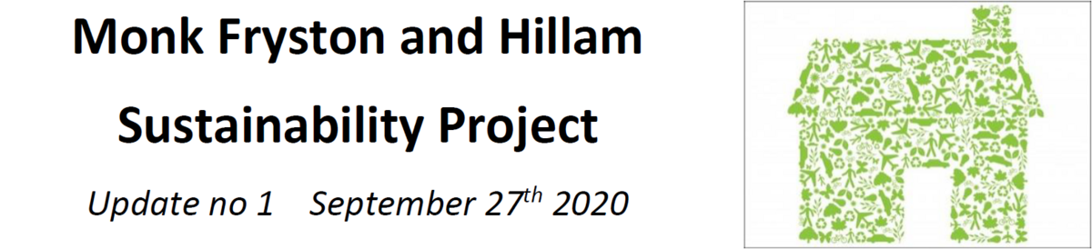 Monk Fryston and Hillam Sustainability Project Update #1