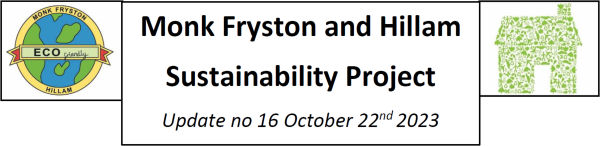 Monk Fryston and Hillam Sustainability Project Update #16