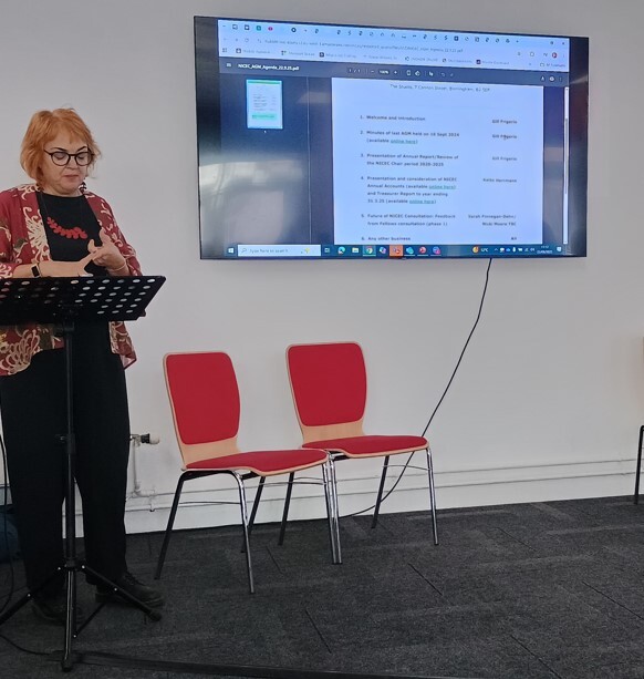 Dr Gill Frigerio opens the 2025 NICEC AGM