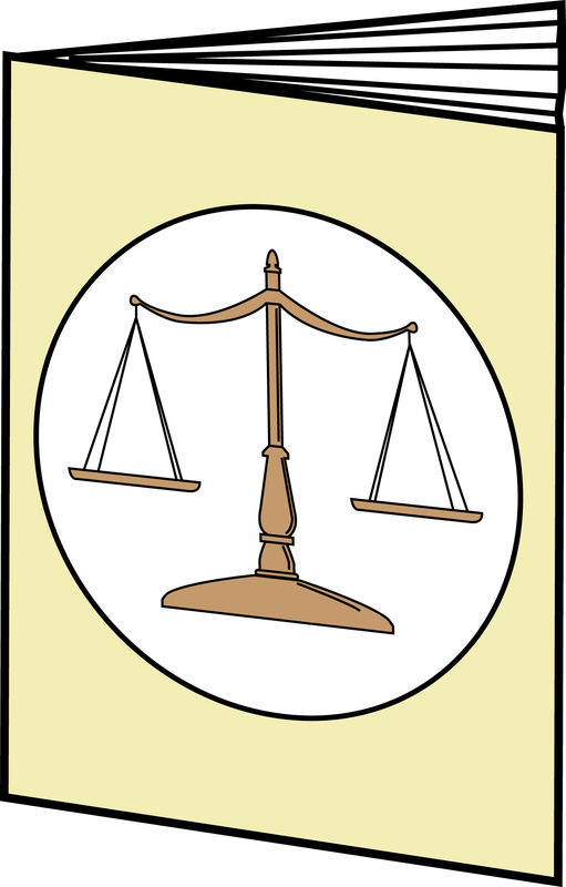 Document with image of scales representing equality on the front