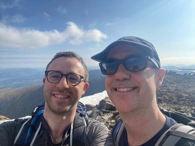 Picture of Alan and Geraint in the mountains