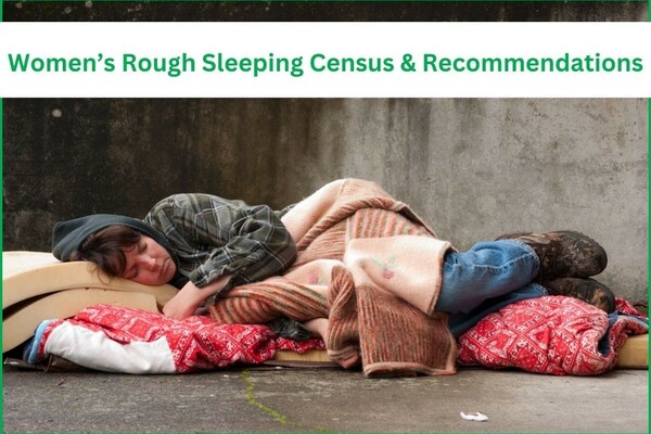 Woman sleeping rough