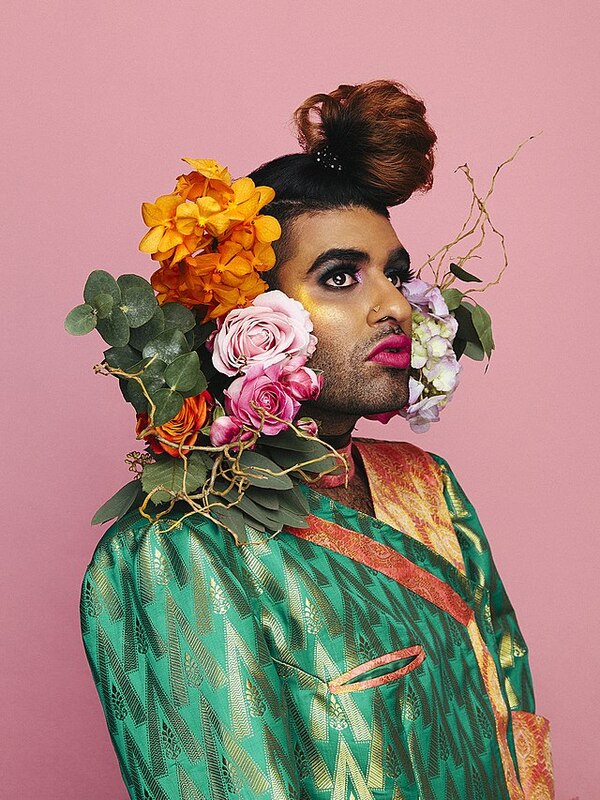 Alok Vaid-Menon with Flowers.jpg Transfemme Gender-nonconforming Performance artist Alok Vaid-Menon photographed by Eivind Hansen