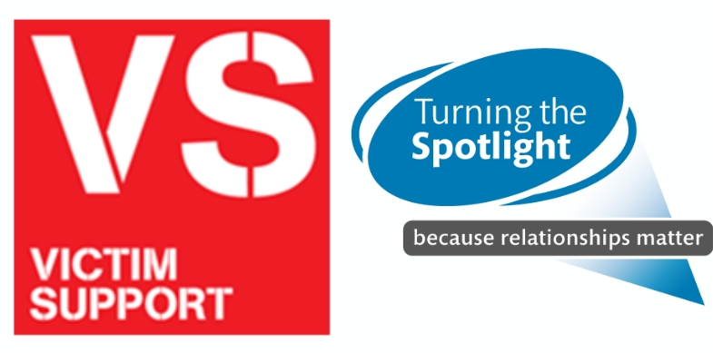 Victim Support and Turning the Spotlight logos