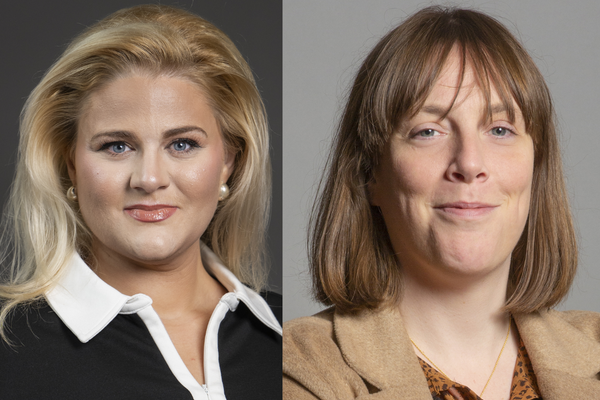Head shots of Alex Davies Jones and Jess Phillips 