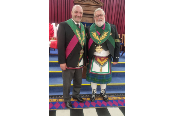 Deputy Grand Master and Governor with the new Provincial Grand Master