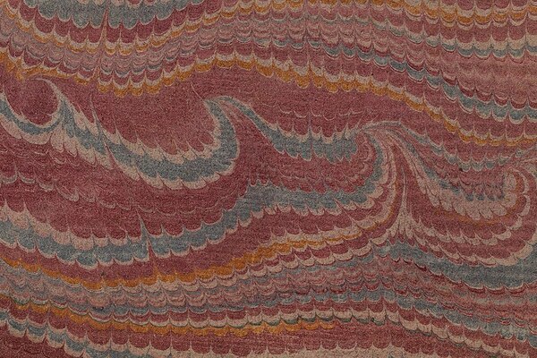 Eighteenth-century combed marbled paper